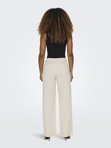 ONLY Wide leg Pleat-front trousers 'Aris' in Beige