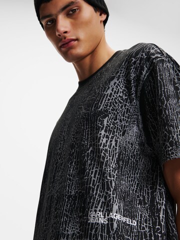 KARL LAGERFELD JEANS Shirt 'Cracked' in Schwarz