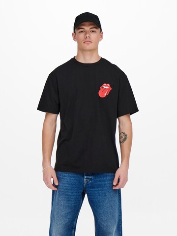 T-Shirt 'Fred' Only & Sons en noir : devant