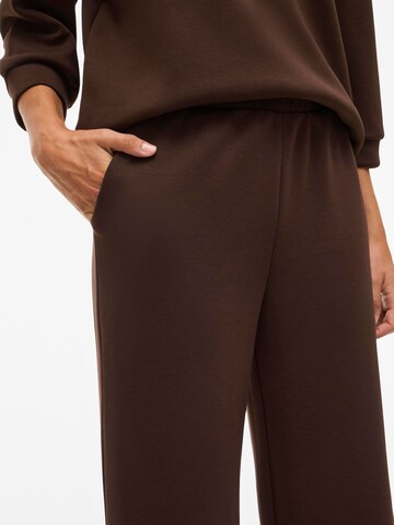 VILA Wide Leg Bukser 'VIReflect' i brun