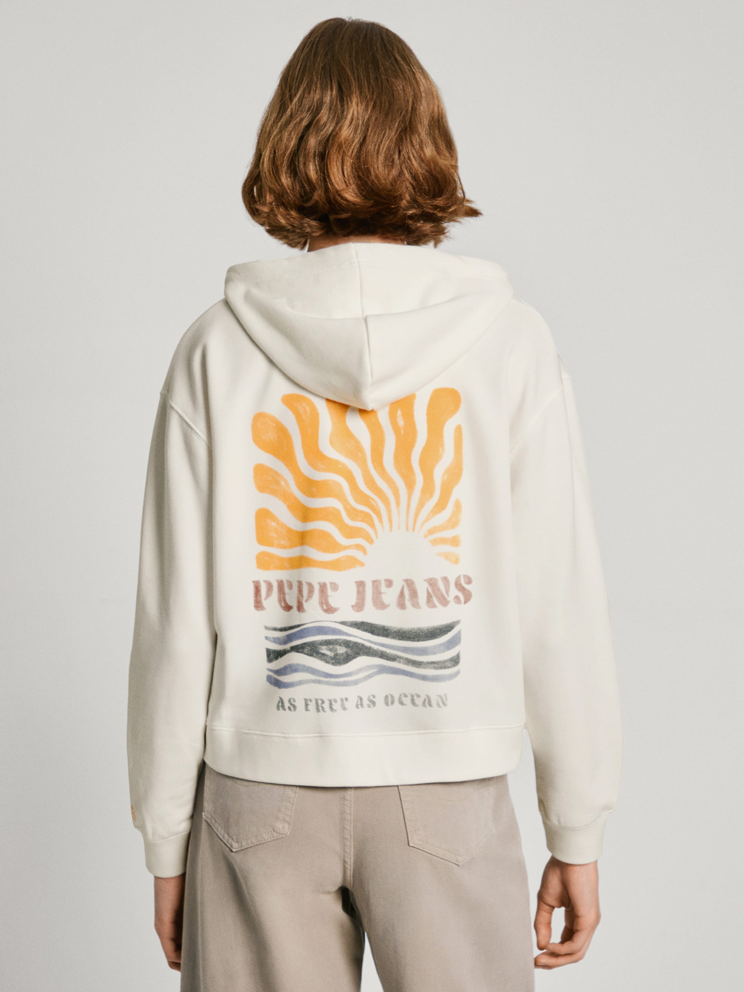Veste de survetement Edna Pepe Jeans en Beige ABOUT YOU
