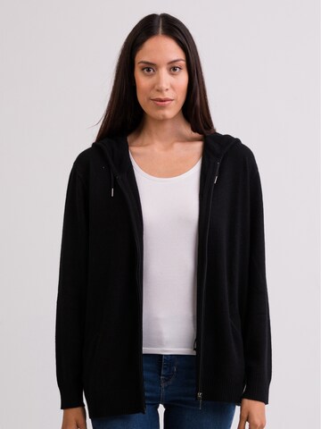 Cardigan CASH-MERE.CH en noir : devant