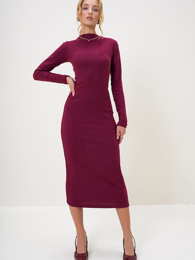Trend Alaçatı Stili Knitted dress in Red violet, Item view