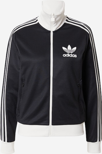 ADIDAS ORIGINALS Sweatjakke 'BECKENBAUER' i sort / hvid, Produktvisning