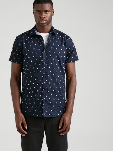 INDICODE JEANS Regular fit Button Up Shirt 'Harrisburg' in Blue