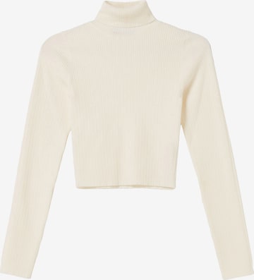 Bershka Sweater in Beige: front