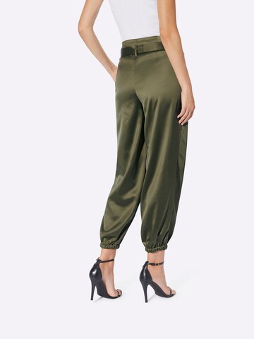 heine Baggy Pleat-Front Pants in Green