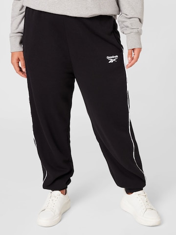 Reebok Tapered Workout Pants in Black: front