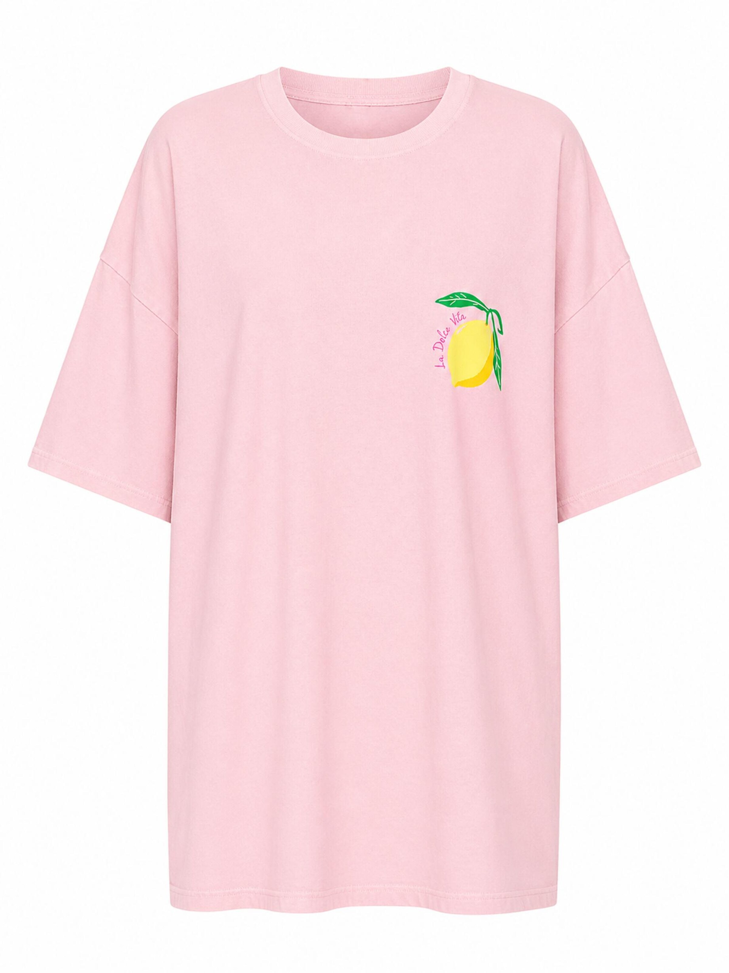 Worldclassca Oversized Shirt 'Limon Cello' in Pink: front