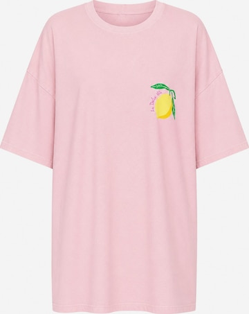 Worldclassca Oversized Shirt 'Limon Cello' in Pink: front