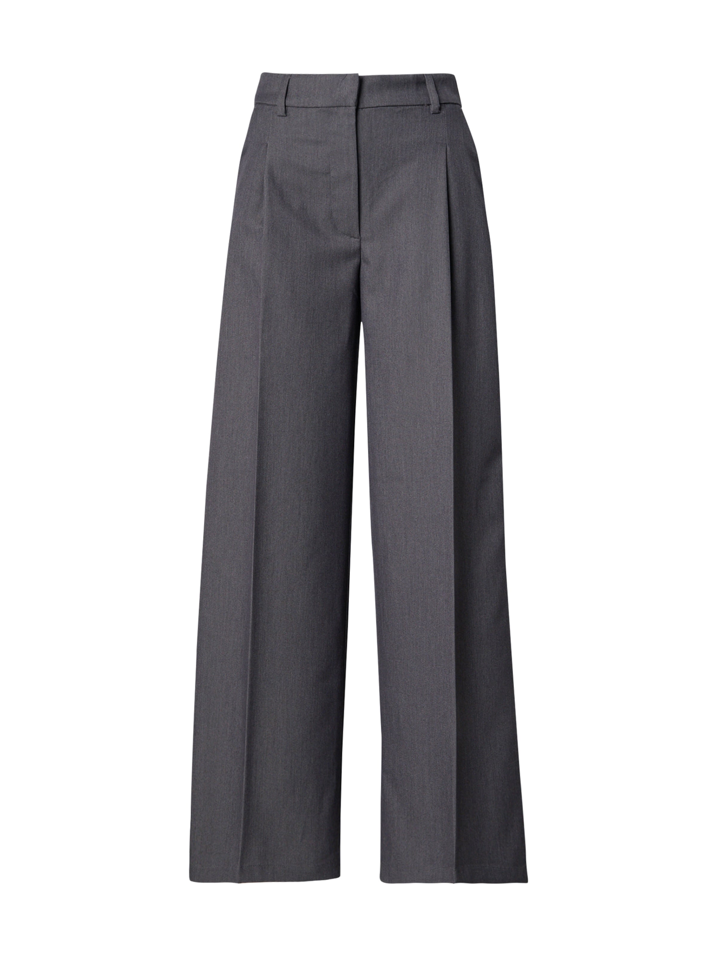Monki Pleated Pants in Grey: front