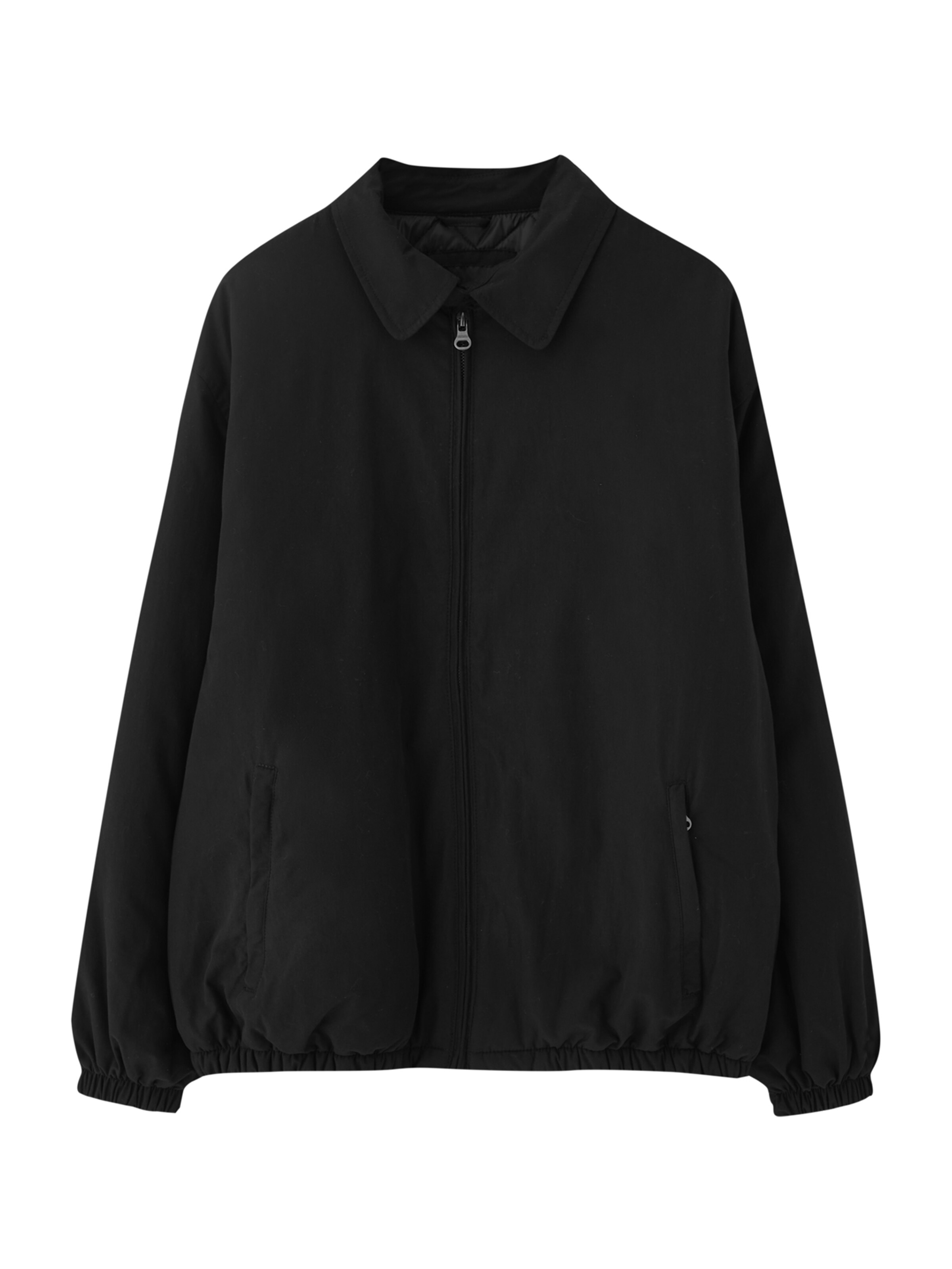 Pull&Bear Преходно яке в черно: отпред