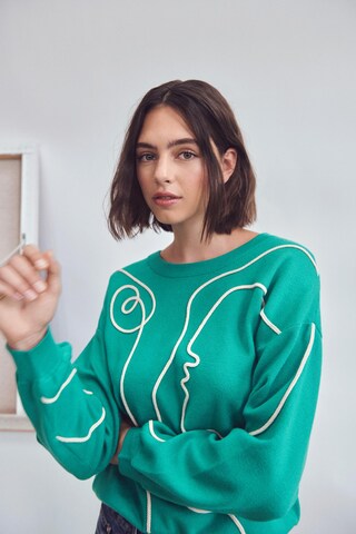 VILA Sweater 'Aimiee' in Green