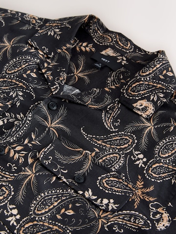 Next Regular fit Button Up Shirt in Black