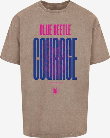 Maglietta 'Blue Beetle - Courage' di ABSOLUTE CULT in marrone: frontale