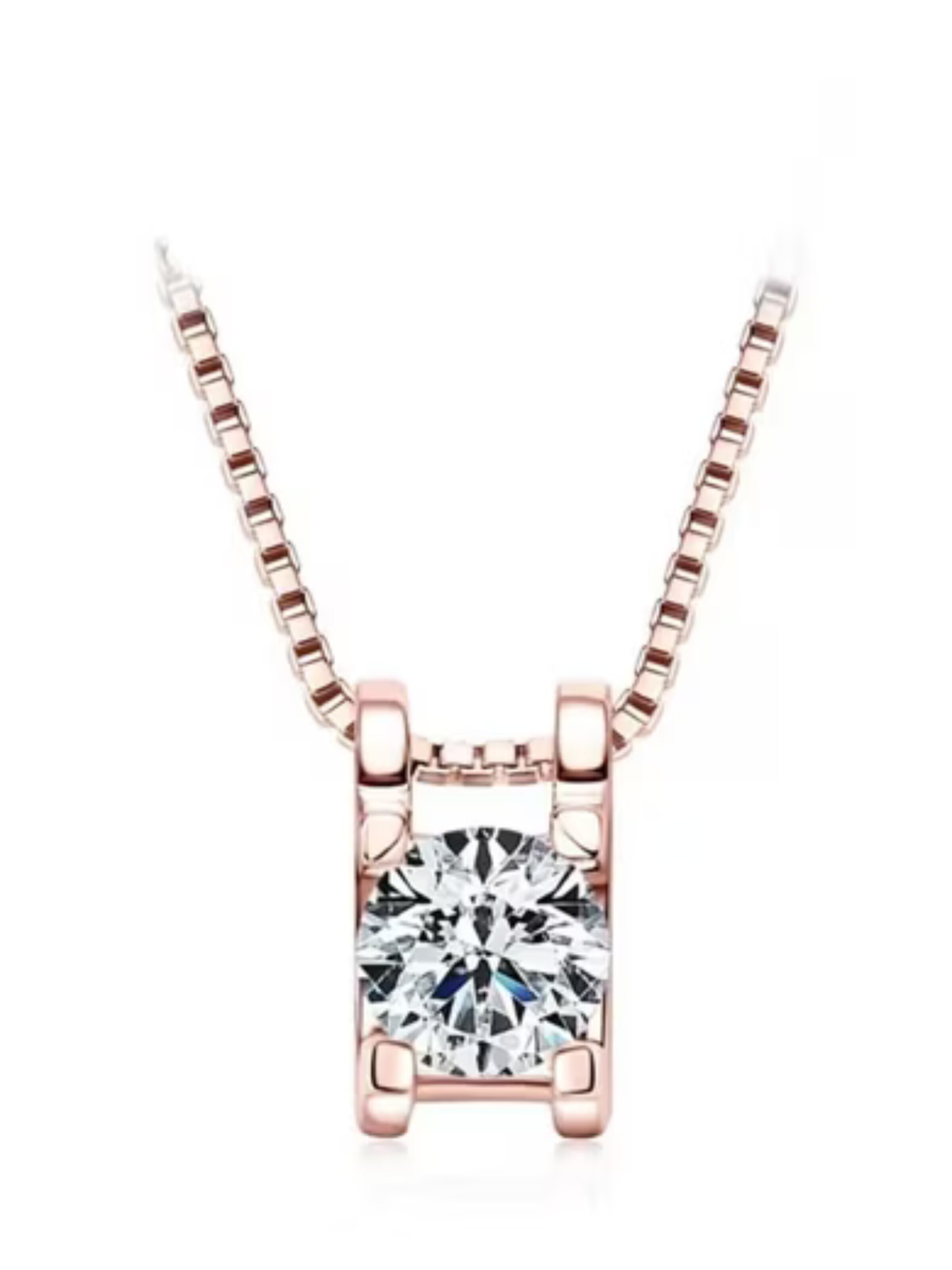 ROUGEMONT Jewellery Kette 'Exquisite Sparkling Moissanite'‌‌‌‌ in Gold: Vorderseite
