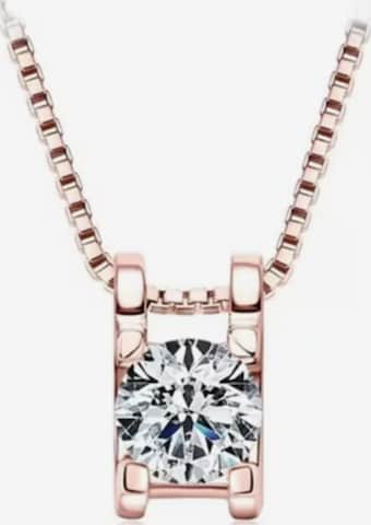 ROUGEMONT Jewellery Kette 'Exquisite Sparkling Moissanite' in Gold: Vorderseite