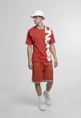 Dangerous DNGRS - Regular Calças 'Dunkin' em vermelho