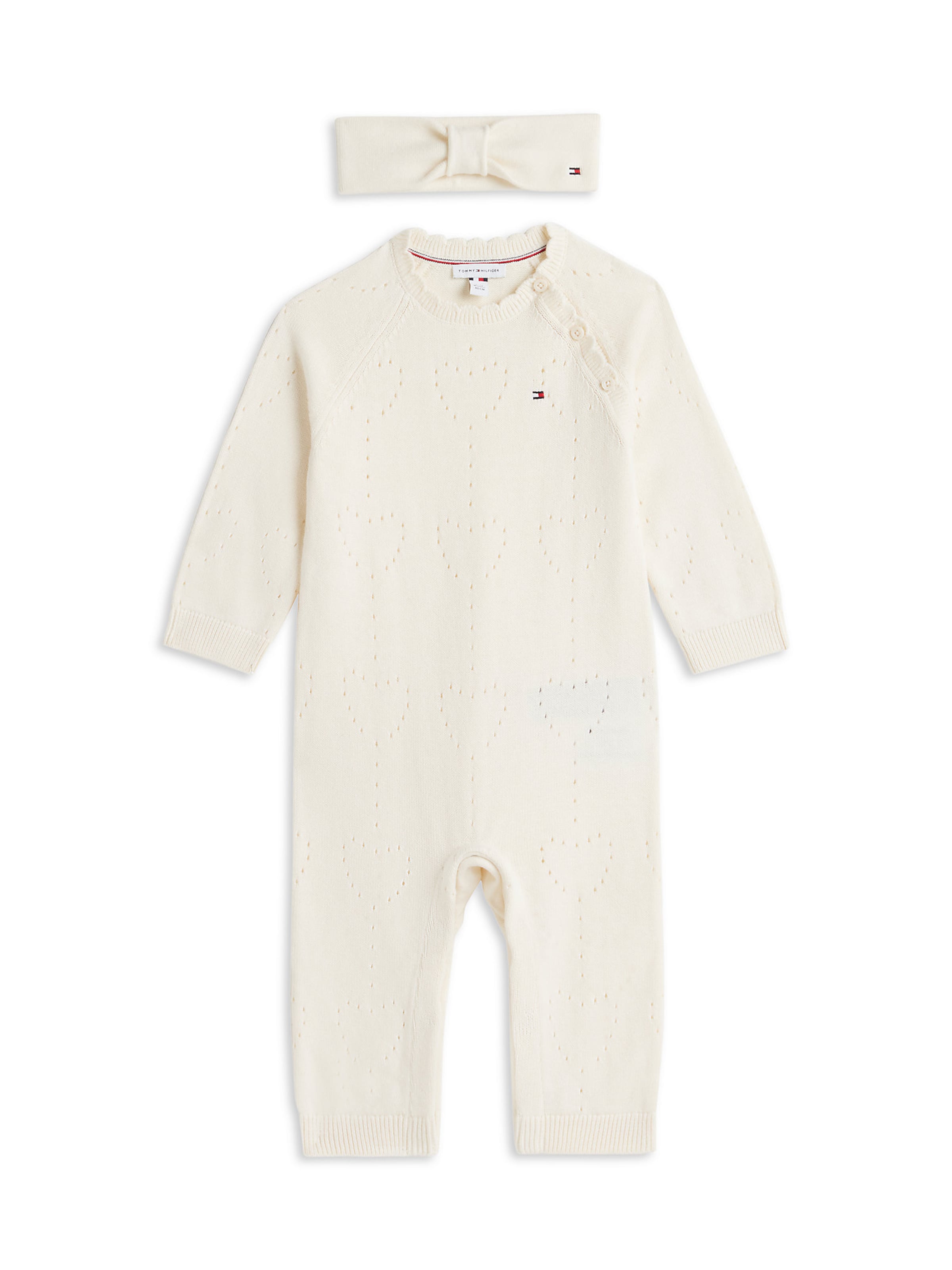 TOMMY HILFIGER Rompertje/body in Beige: voorkant