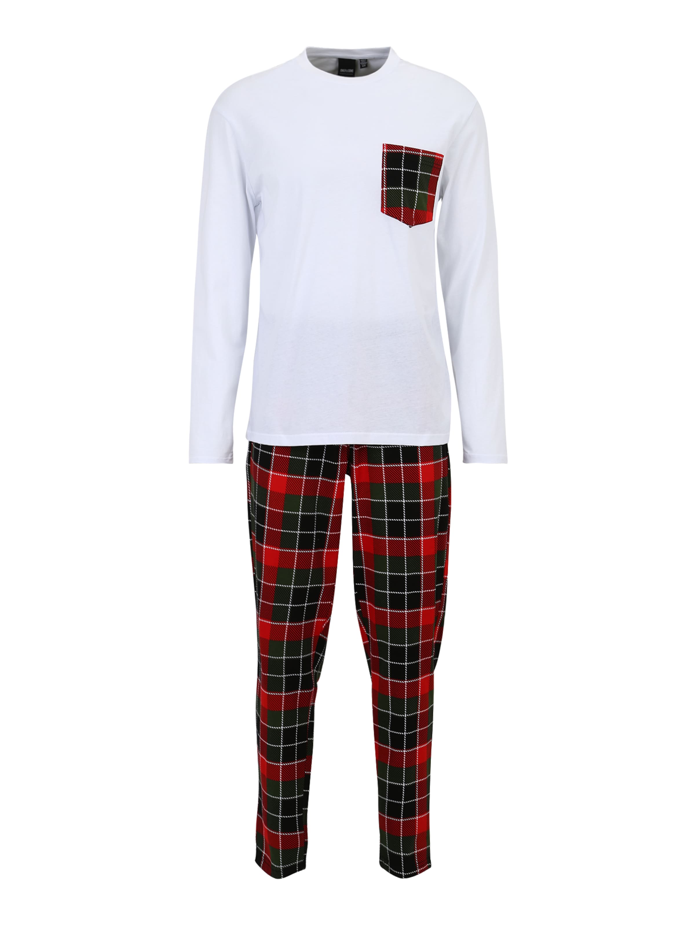 Pyjama long Only & Sons en rouge : devant