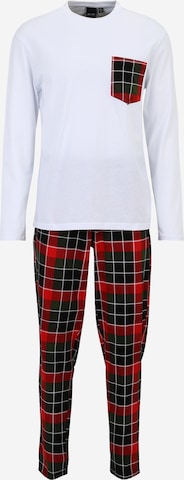 Only & Sons Long Pajamas 'BILLY' in Red: front