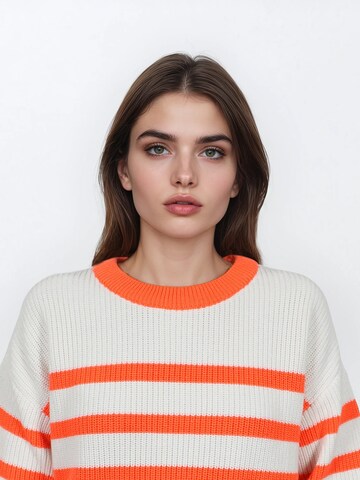 Sweat-shirt 'Verbaast' salzhaut en orange