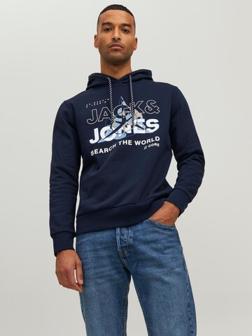 JACK & JONES Sweatshirt 'Hunt' in Blauw: voorkant