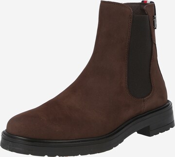 TOMMY HILFIGER Chelsea boots in Bruin: voorkant