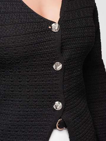 Ombre Gebreid vest in Zwart