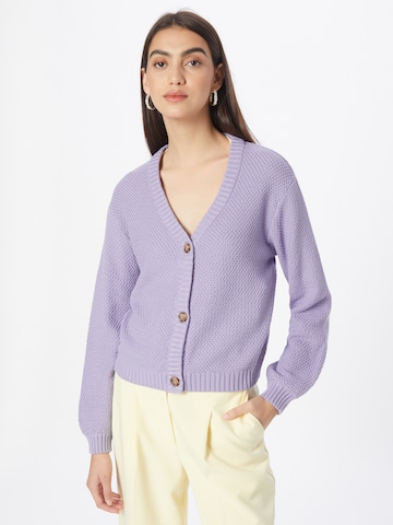 Cardigan 'Noelle' ICHI en violet : devant