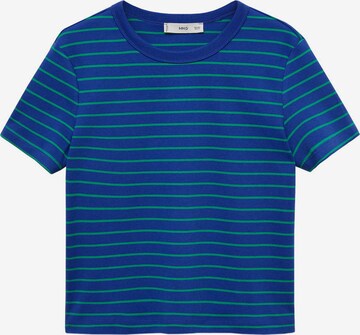 MANGO T-shirt 'BOXY' i blå: framsida