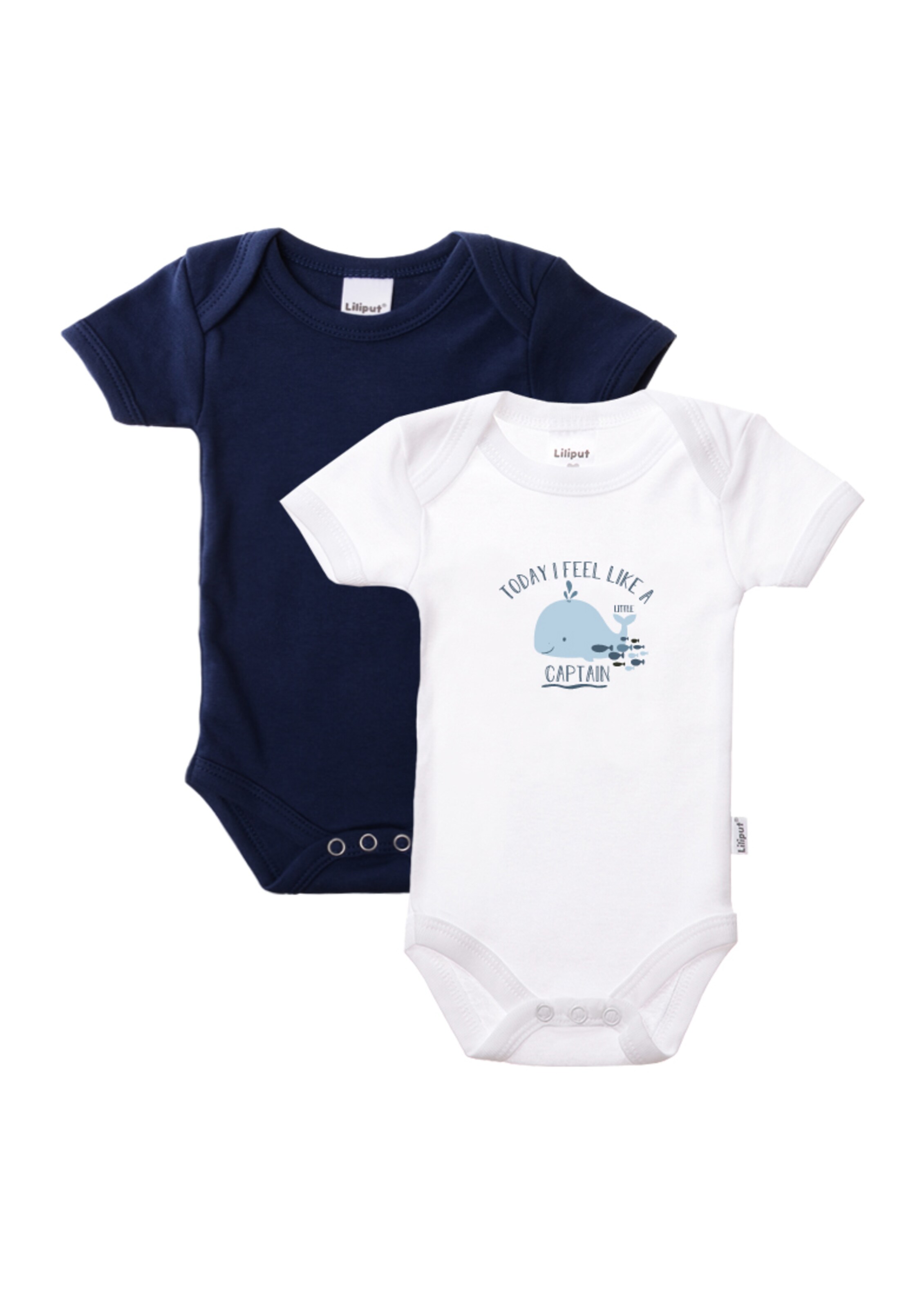LILIPUT Romper/Bodysuit 'Whale Captain' in Blue: front