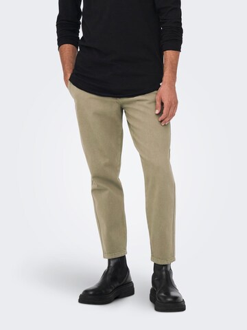 Only & Sons Regularen Chino hlače 'AVI' | siva barva: sprednja stran