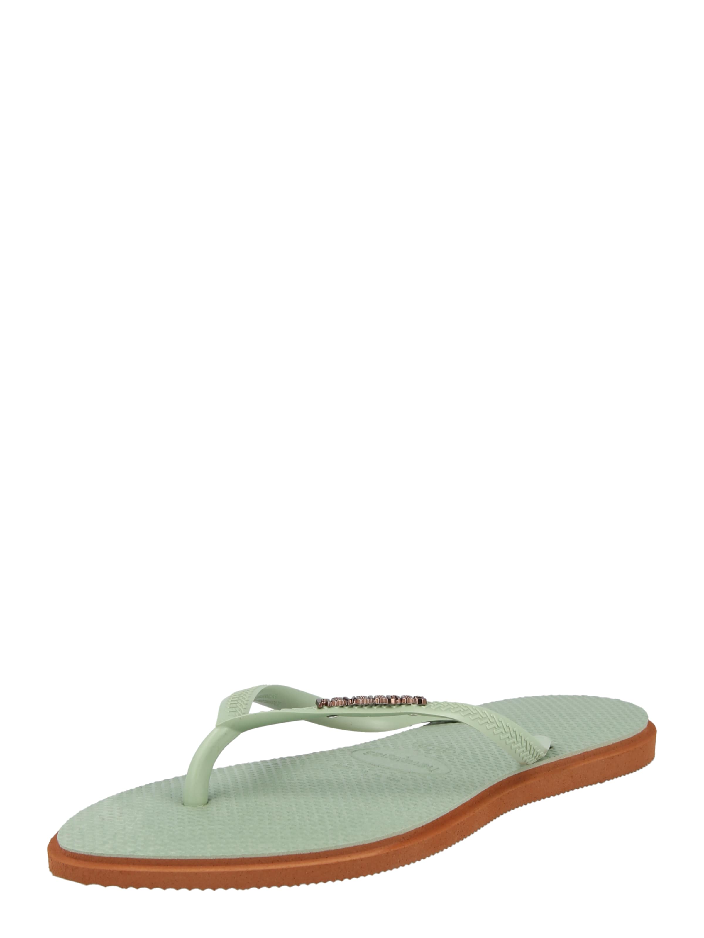 Infradito 'SLIM POINT' di HAVAIANAS in verde: frontale