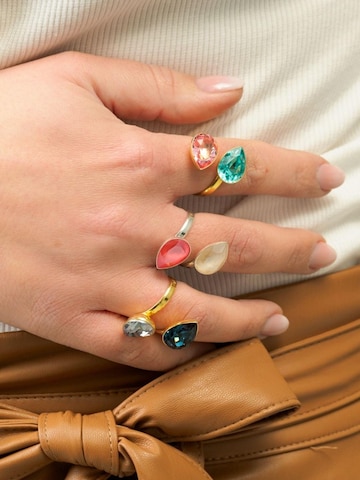 THE GEM STORIES JEWELRY - Anillo 'Light Rose Ignite Light Turquoise Ring' en rosa