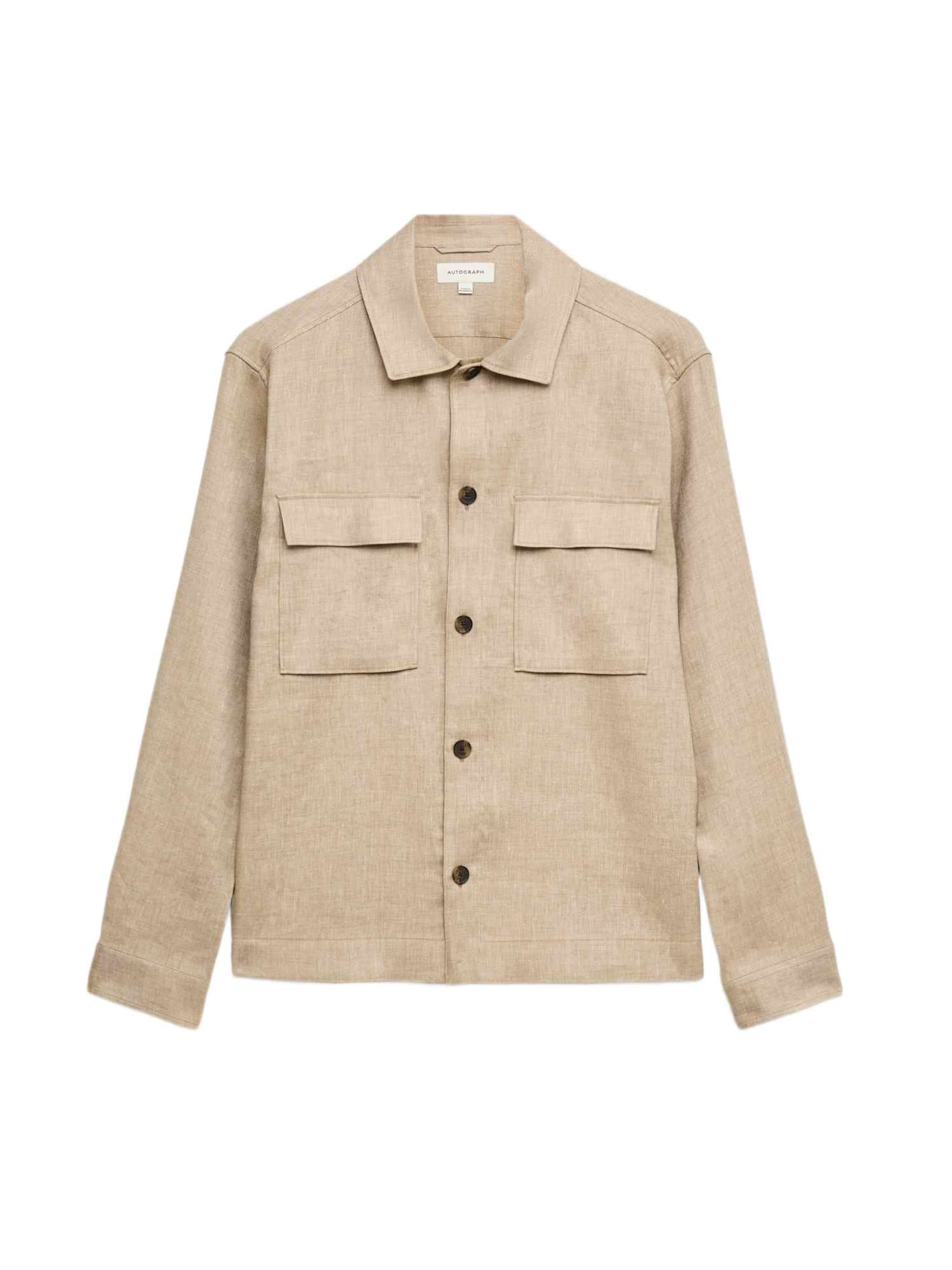 Fit confort Chemise Marks & Spencer en beige : devant