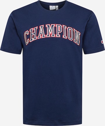 Champion Authentic Athletic Apparel T-Shirt 'Bookstore' in Blau: predná strana