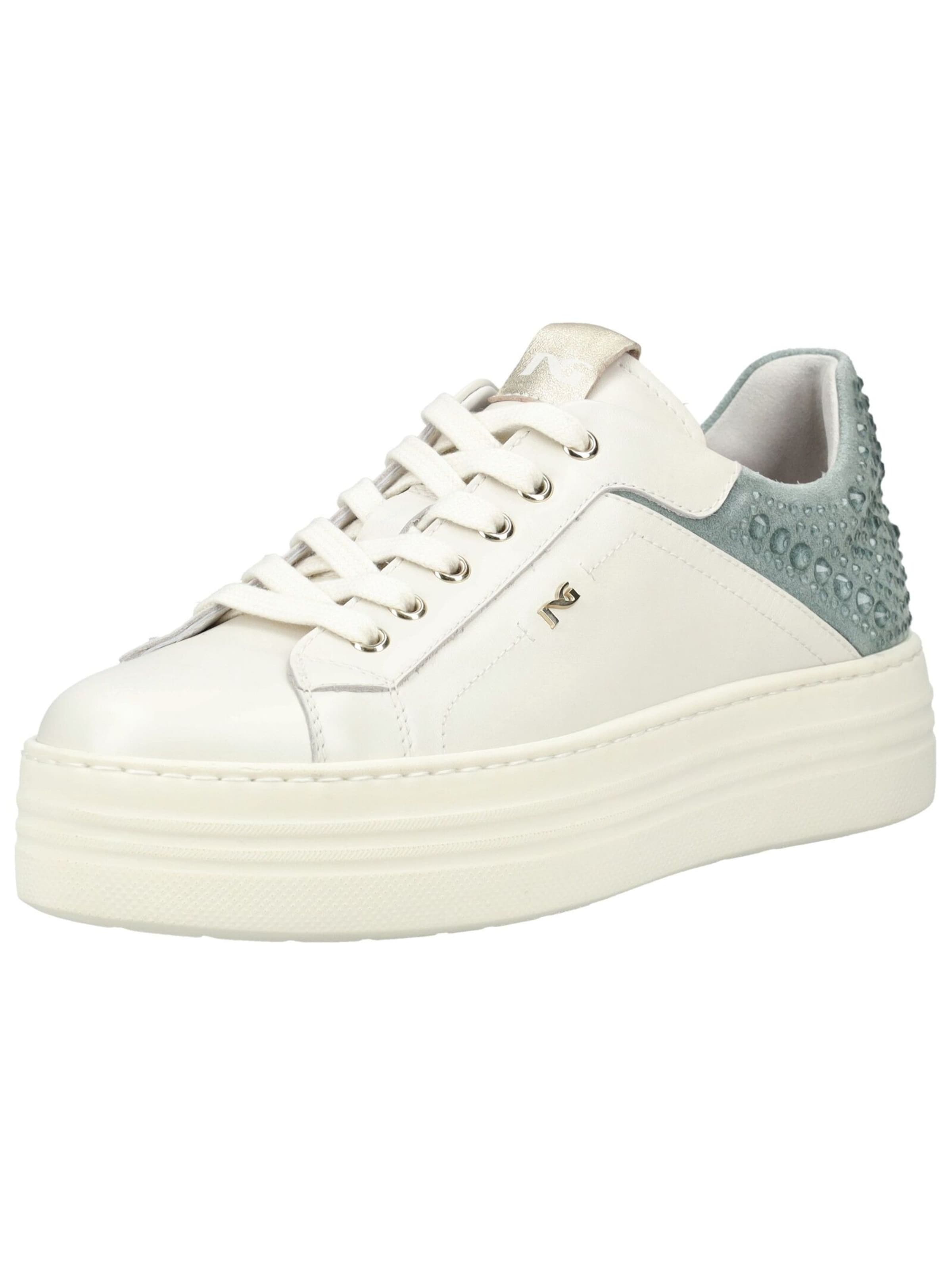 Baskets basses Nero Giardini en blanc : devant