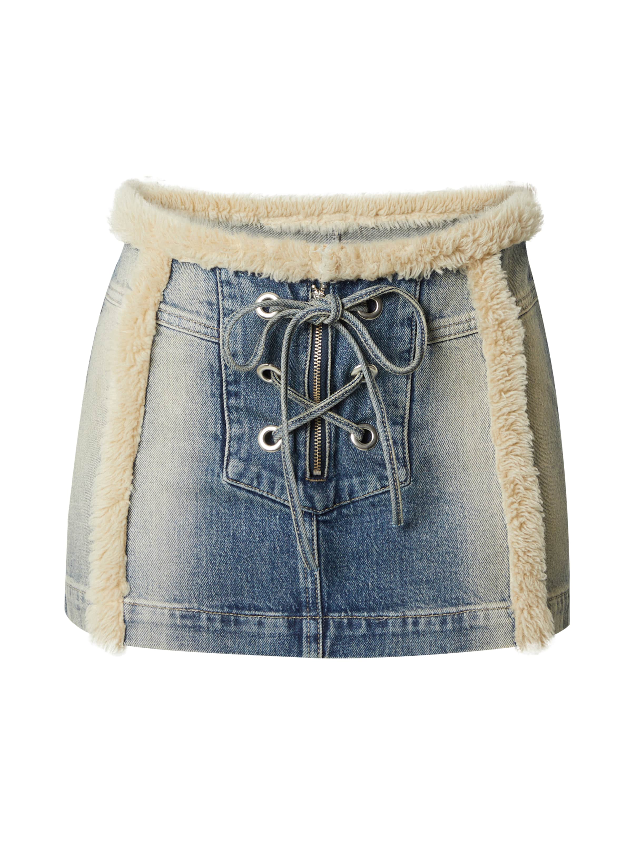 SHYX Svārki 'Sita', krāsa - krēmkrāsas / zils džinss, Preces skats