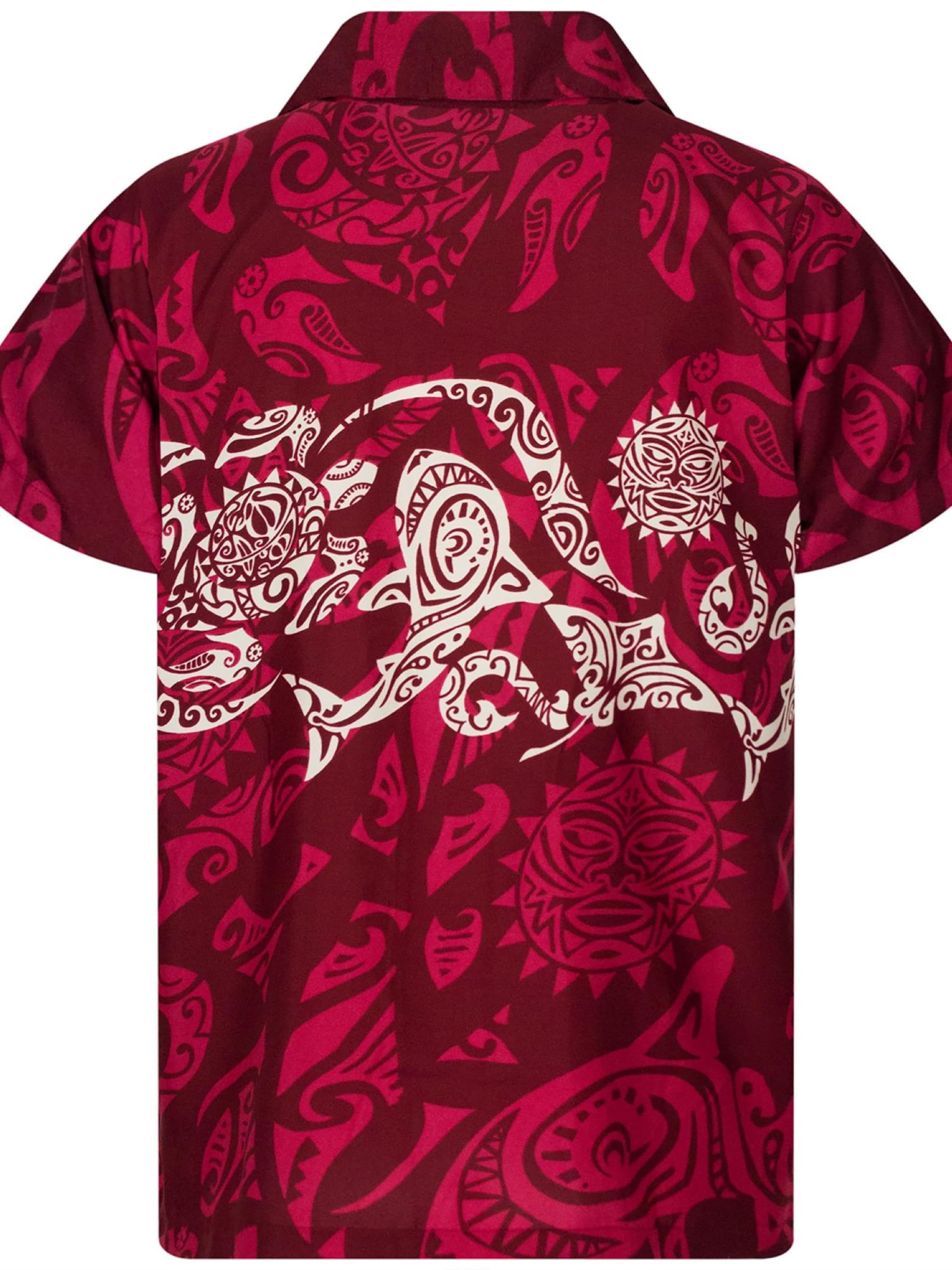 Maglietta 'Maori Chest' di King Kameha in rosso