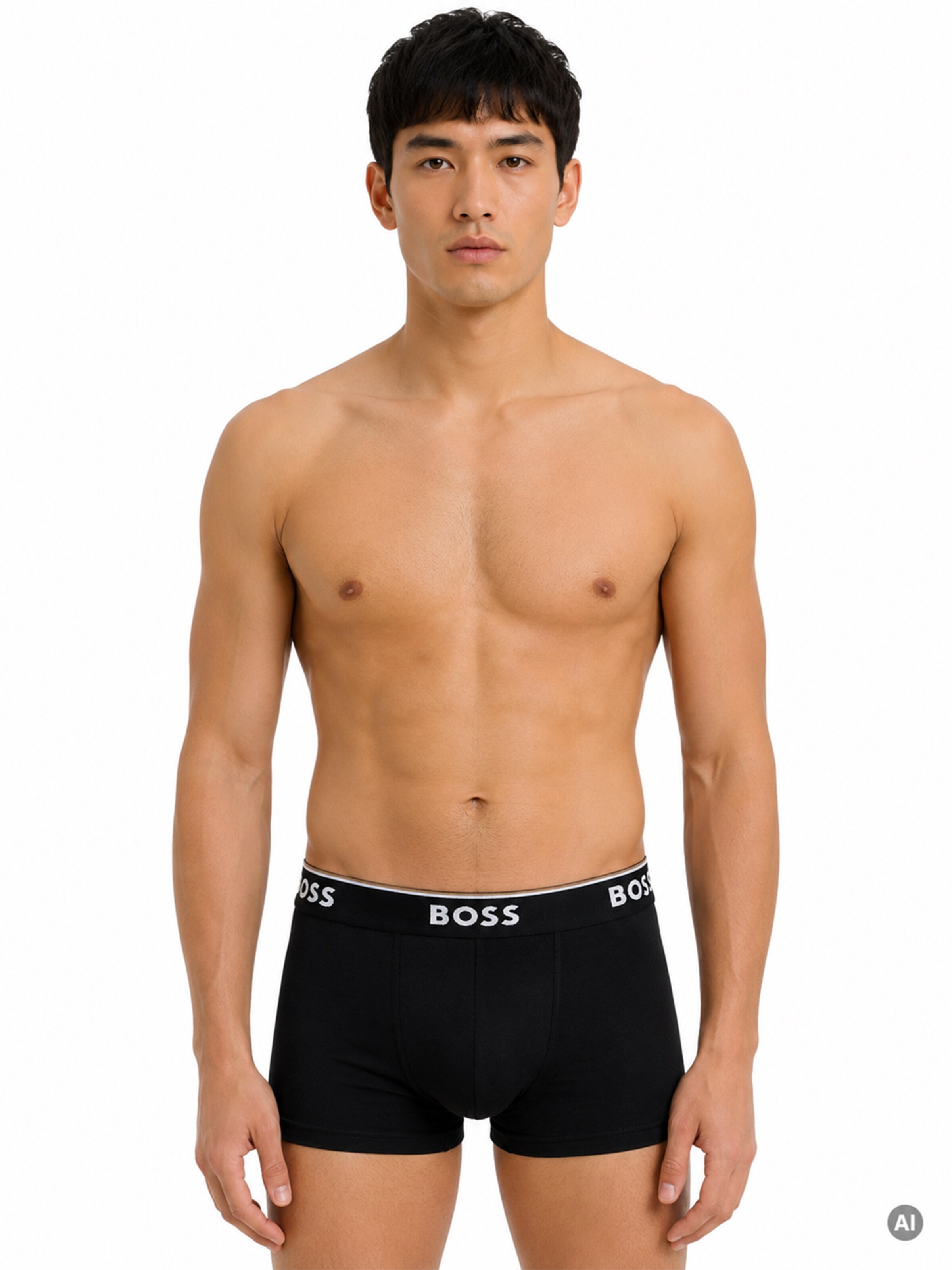 BOSS Boxershorts 'Power Trunks'‌‌‌‌‌‌‌‌‌‌ in Schwarz: Vorderseite