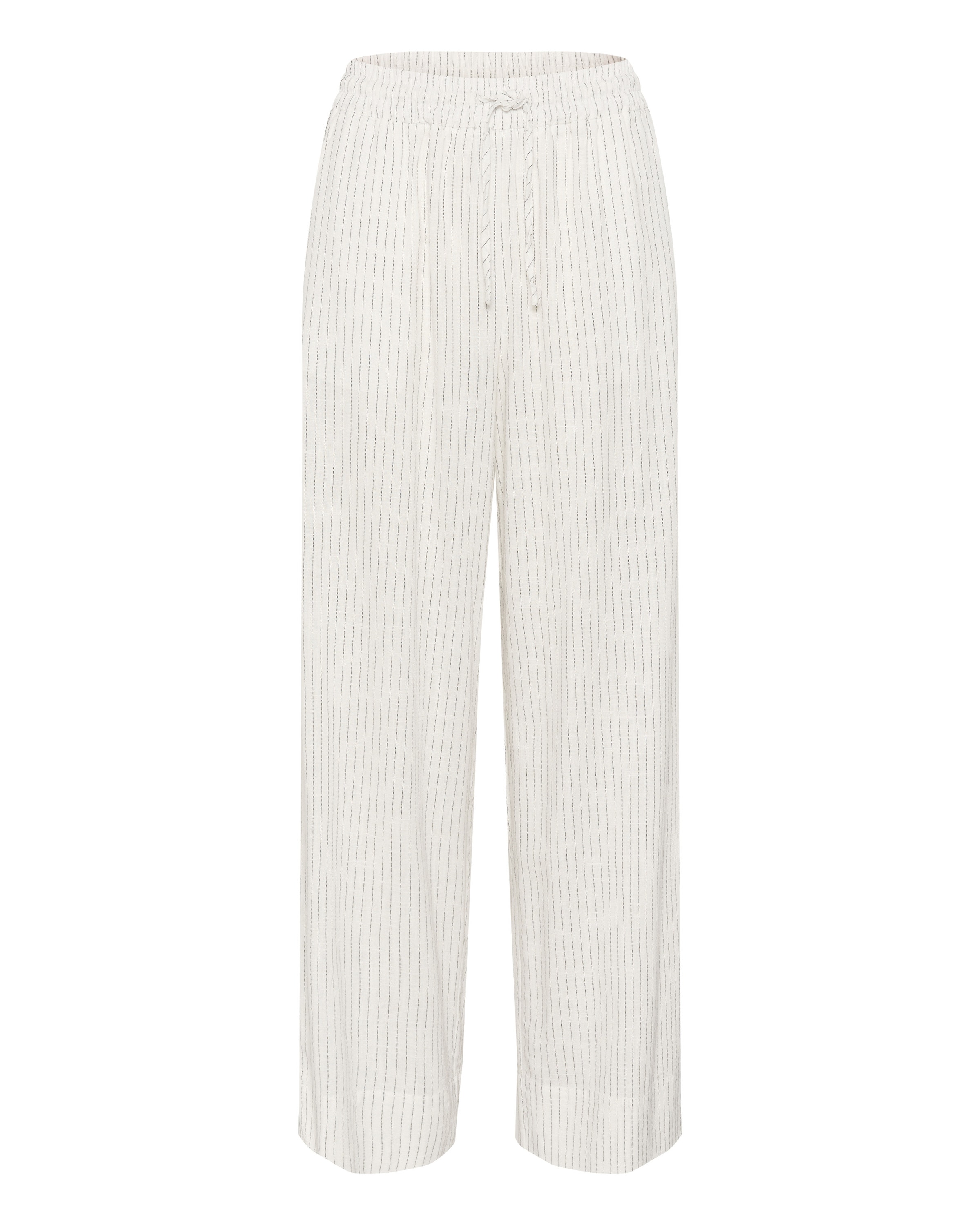 My Essential Wardrobe Wide leg Trousers 'Jannie' in White: front
