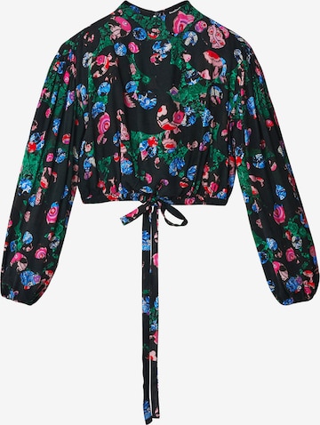 Desigual Blouse 'Garden' in Zwart: voorkant