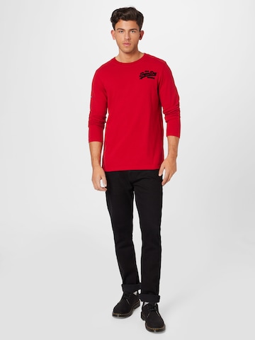 raudona Superdry Marškinėliai
