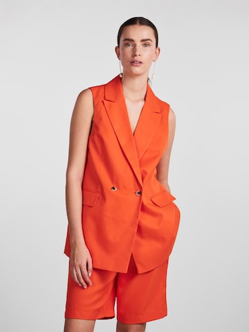 Gilet de costume 'Tally' PIECES en orange : devant