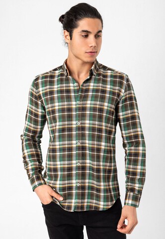 Coupe regular Chemise Felix Hardy en vert : devant