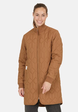 Weather Report Outdoor coat 'Nokka' in Brown: front