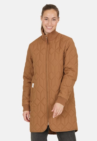 Weather Report Outdoor Coat 'Nokka' in Brown: front