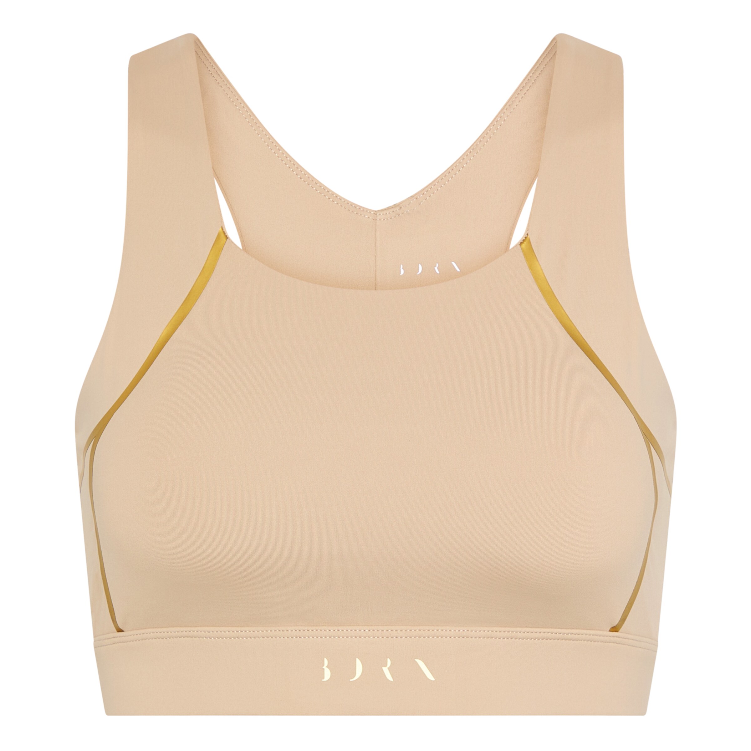Born Living Yoga Bustier BH ' Gold ' in Beige: voorkant