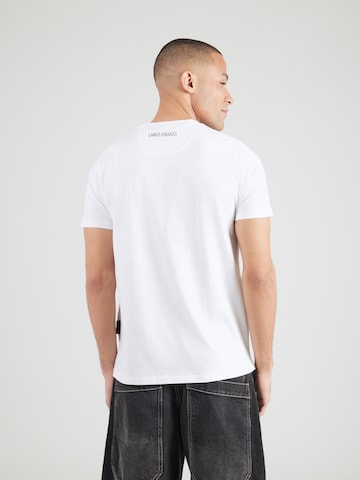 T-Shirt Carlo Colucci en blanc : derrière